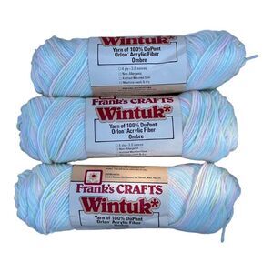Vintage Lullaby Yarn lot of 3 Franks Wintuk baby colors